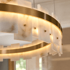 Hollis Modern Alabaster Ring Chandelier - D600×H120Blushlighting