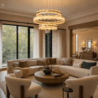 Hollis Modern Alabaster Ring Chandelier - D600×H120Blushlighting