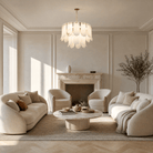 Hollis Modern Alabaster Round Pendant Light - D600×H370Blushlighting