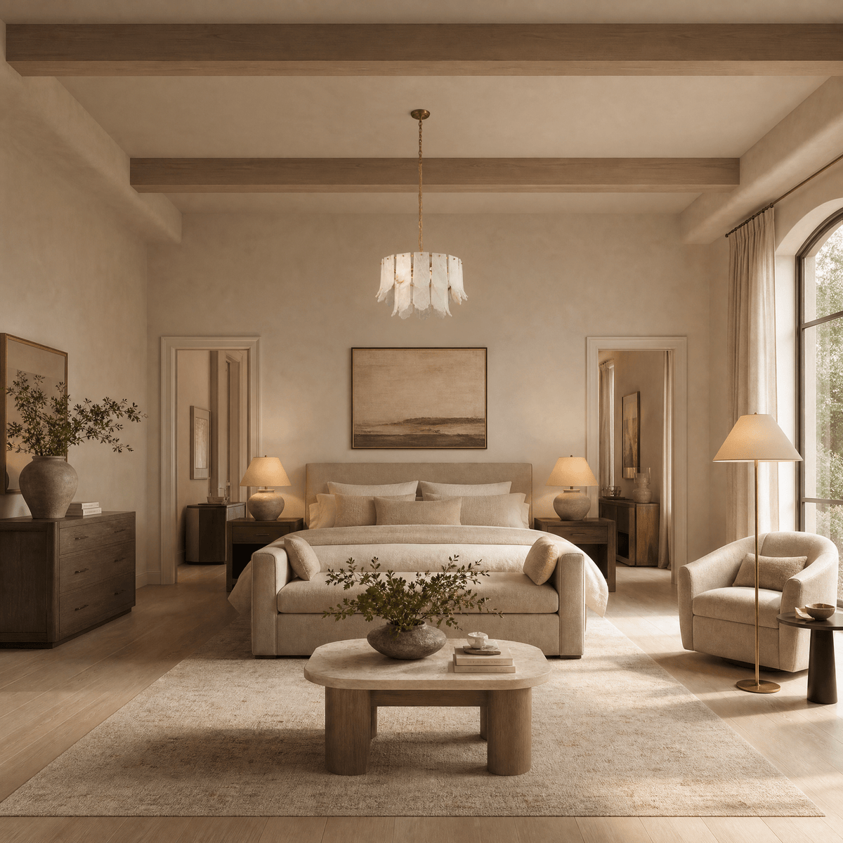 Hollis Modern Alabaster Round Pendant Light - D600×H370Blushlighting