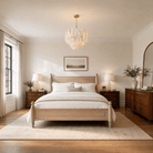 Hollis Modern Alabaster Tiered Chandelier - D550Blushlighting