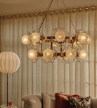 Holly Glass Chandelier 32"W - Blushlighting