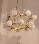 Holly Glass Chandelier 32"W - Blushlighting