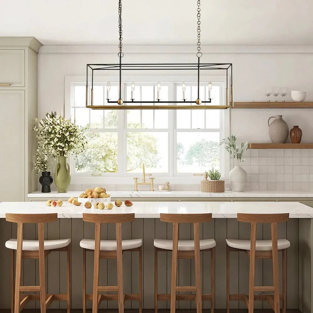 Holt 5/6 Lights Linear Chandelier - 43" 5 - LightBlushlighting