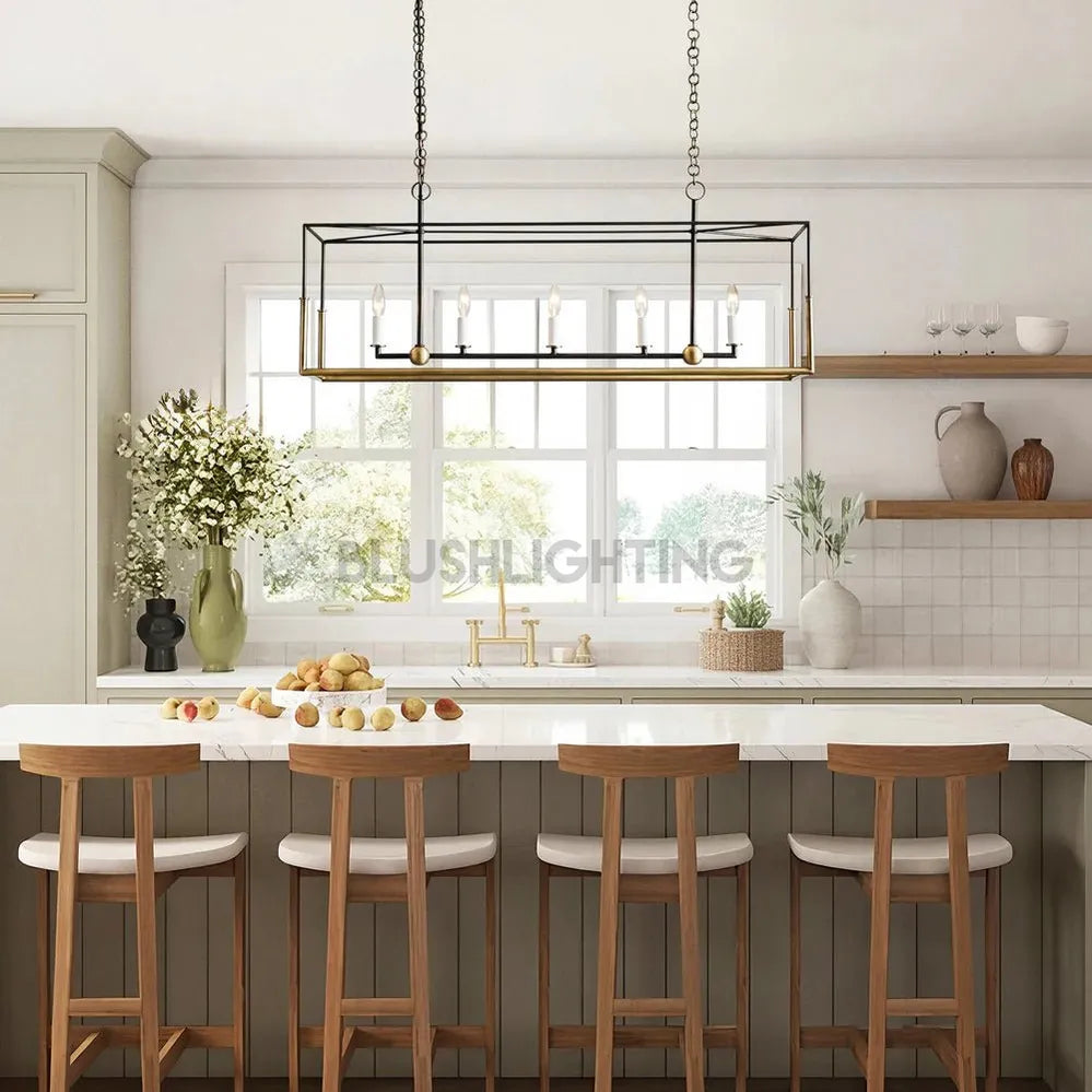 Holt 5/6 Lights Linear Chandelier - 43" 5 - LightBlushlighting