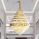 Honeycomb Shaped Ceiling Chandelier Extra Large Crystal Light Fixture For Foyer Staircase/ Entryway In Gold Finish - D59.1"*H86.6"/ 94 LightsBlushlighting