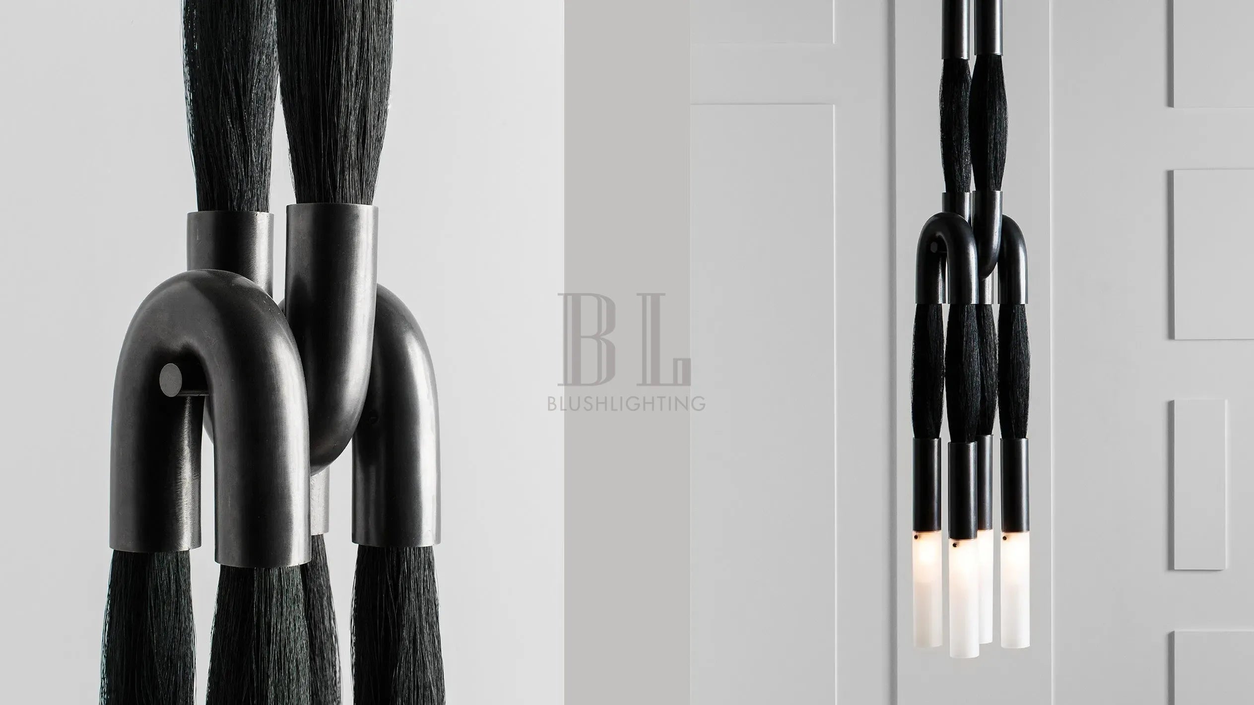 HORSEHAIR PENDANT - AGED BRASSPALOMINOBlushlighting