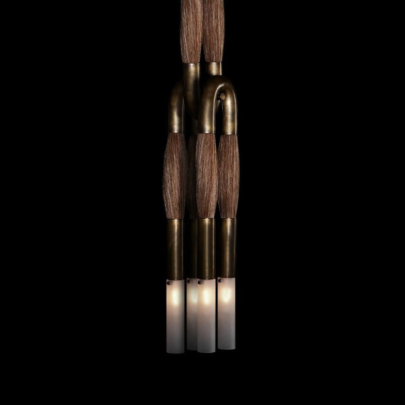 HORSEHAIR PENDANT - AGED BRASSPALOMINOBlushlighting
