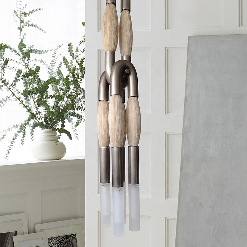 Horsehair Pendant Light - BLACKENED BRASSPALOMINOBlushlighting
