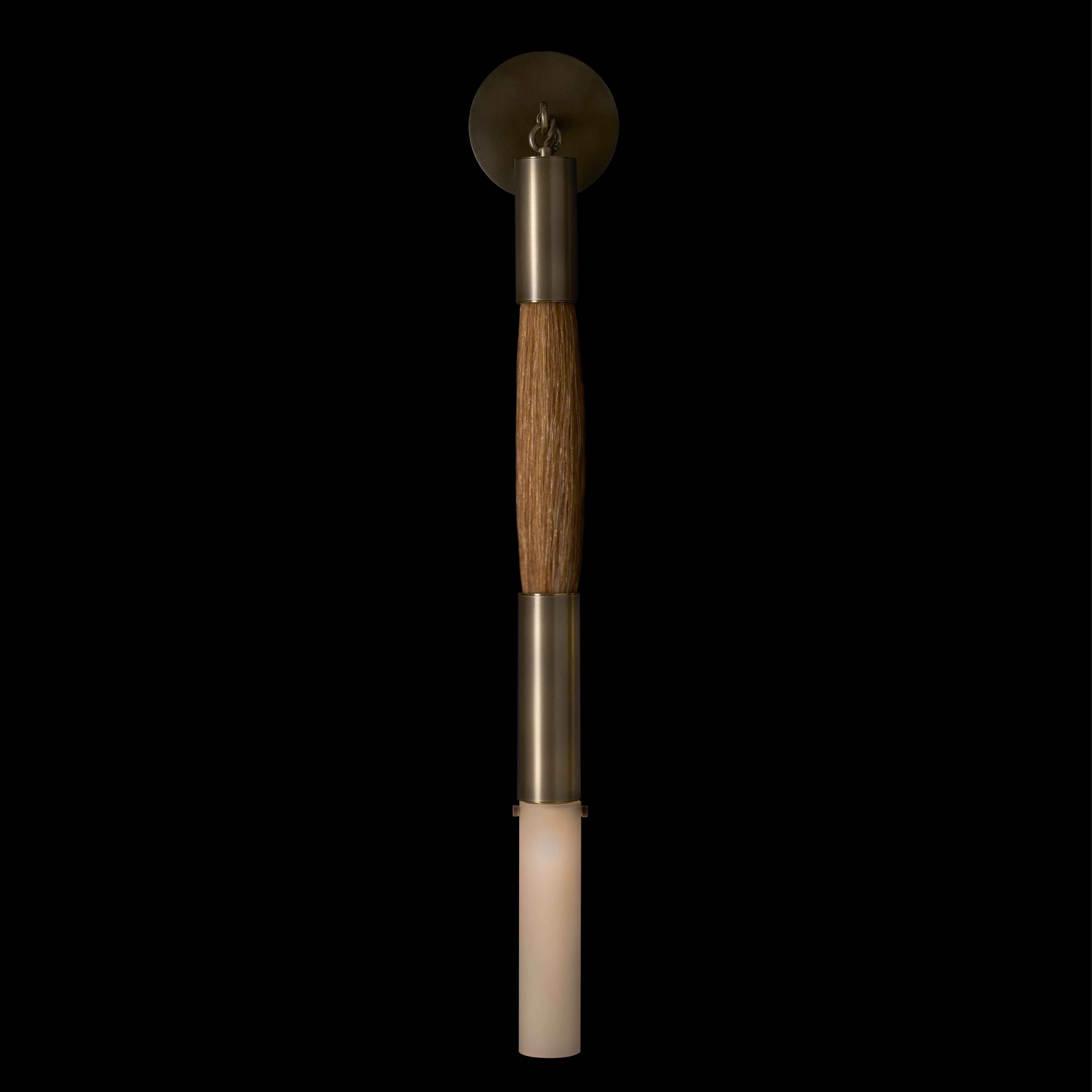 Horsehair Wall Sconce - Aged BrassJet BlackBlushlighting