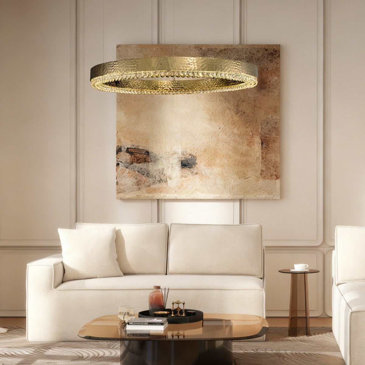 Hudson Crystal Modern Pendant Light - 31" Dia (80 cm)Blushlighting