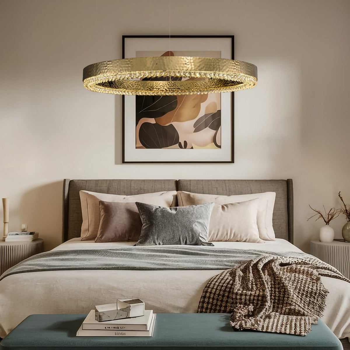 Hudson Crystal Modern Pendant Light - 31" Dia (80 cm)Blushlighting