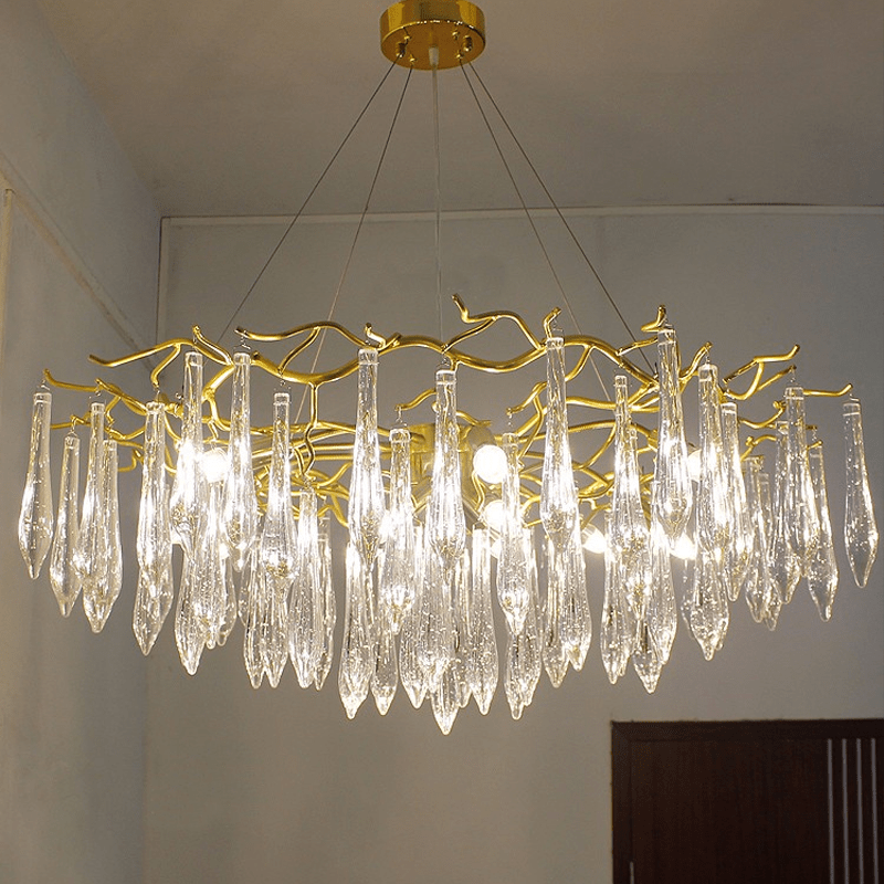 Hurrey Branch Crystal Rain Chandelier - 23.62" diamBlushlighting