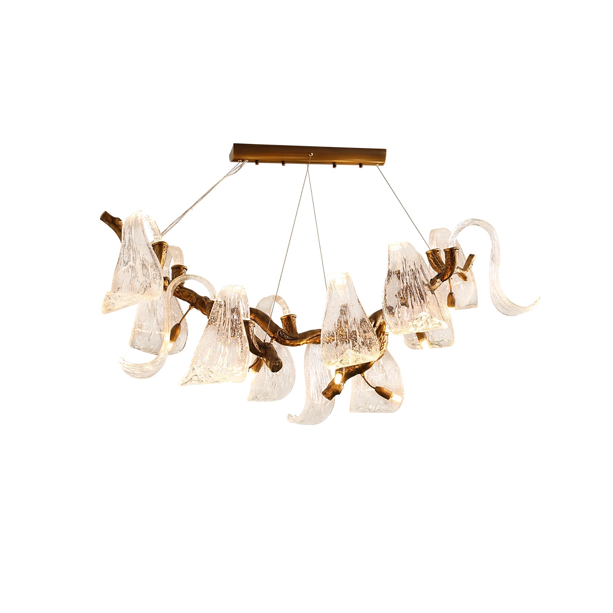 Icarus Wings Horizontal Branch Chandelier - L 39.4″ x W 15.7″ x H 15.7″ / L 100cm x W 40cm x H 40cmBlushlighting