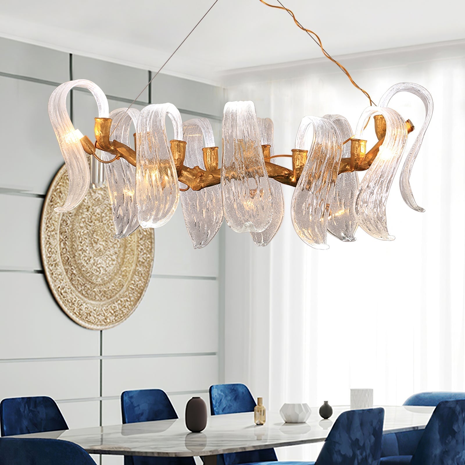 Icarus Wings Horizontal Branch Chandelier - L 39.4″ x W 15.7″ x H 15.7″ / L 100cm x W 40cm x H 40cmBlushlighting