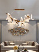 Icarus Wings Horizontal Branch Chandelier - L 39.4″ x W 15.7″ x H 15.7″ / L 100cm x W 40cm x H 40cmBlushlighting