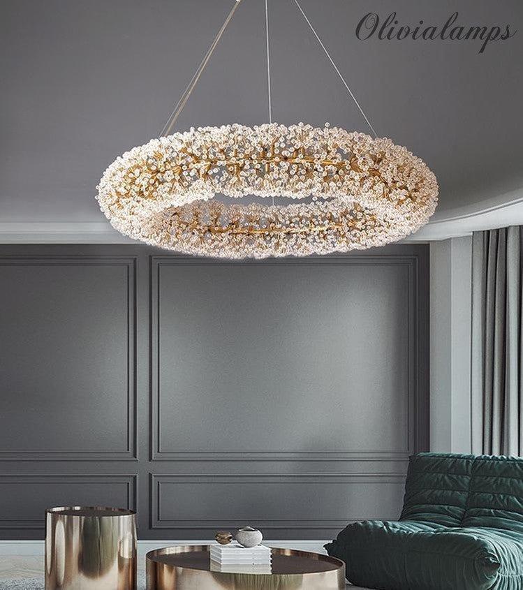 Iissabelle Flower Crystal Chandelier - Diameter 70 cm ( 28 in )Blushlighting