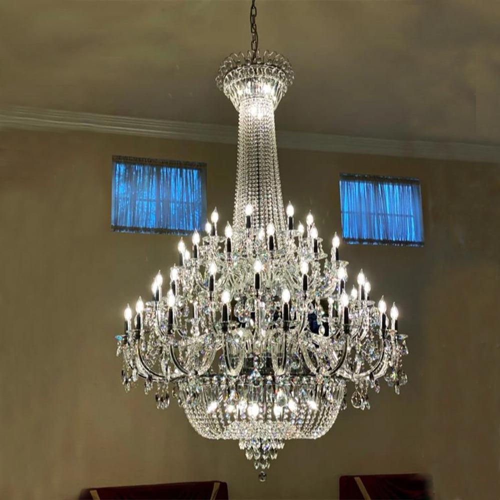 Extra Large European-style Multi-layers Candle Luxury Crystal Chandelier GBUd Art Foyer/Staircase Decorative Light Fixture