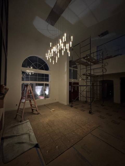 Soltaire Linear Chandelier - Raindrop Pendant Lighting