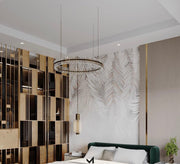 2-Tier Round Crystal Ring LED Chandelier