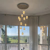 1/3/12/27-Light Crystal Cluster Bubble Pendant/Chandelier