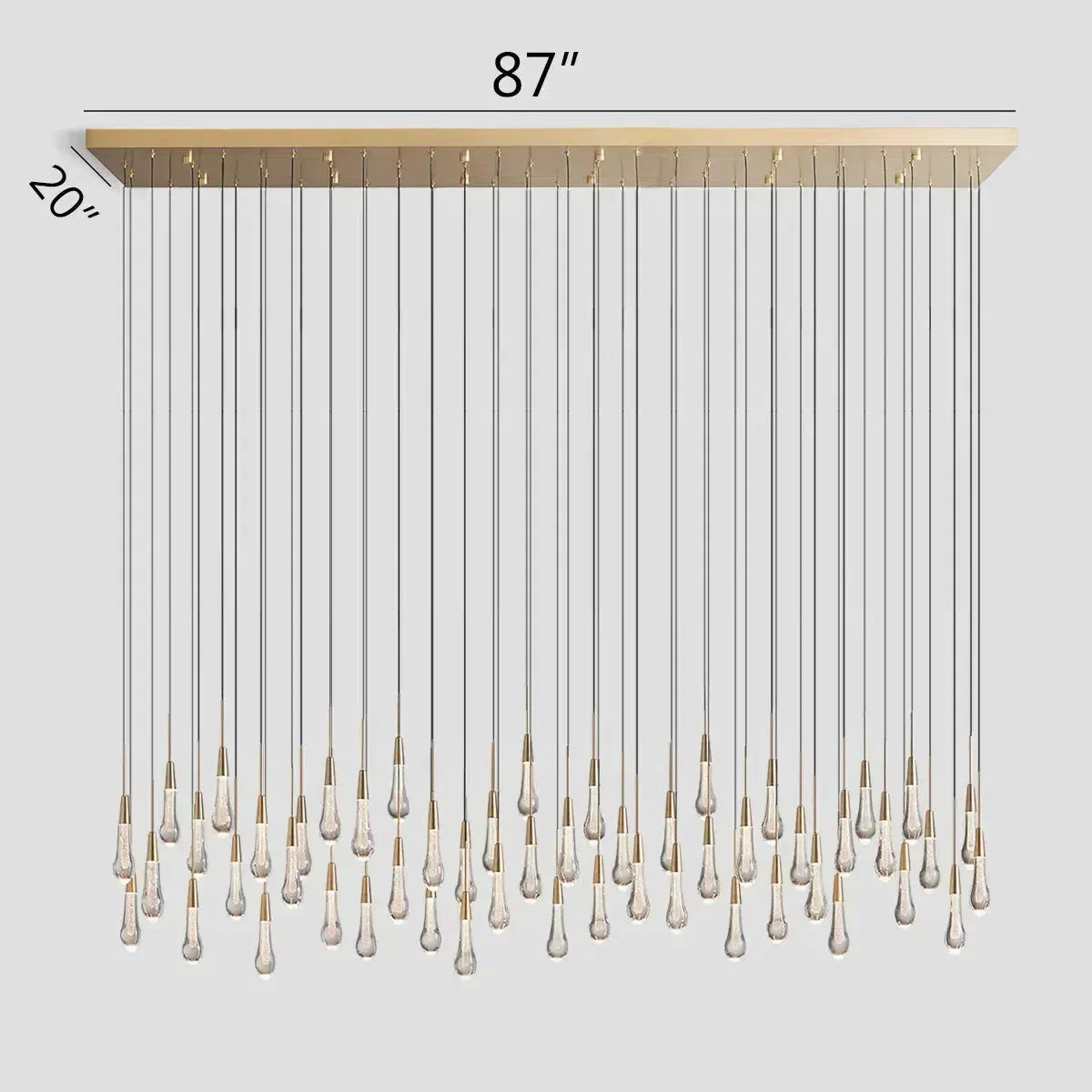 SBUtaire Linear Chandelier 37"50"70"87"120"