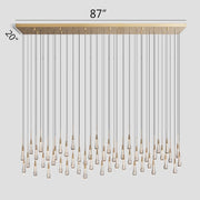 Solitaire Linear Chandelier 70"W 50"W