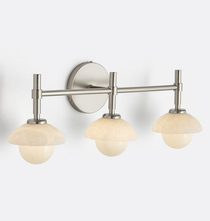 Alabaster Shade Greenwich Triple Wall Sconce