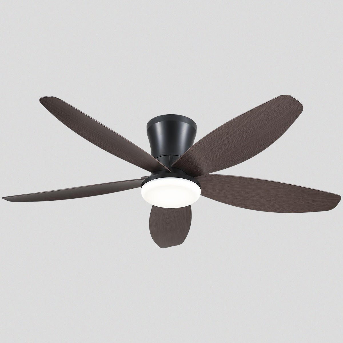 Indoor/Outdoor Recessed Black Ceiling Fan Light - Brown42"Blushlighting