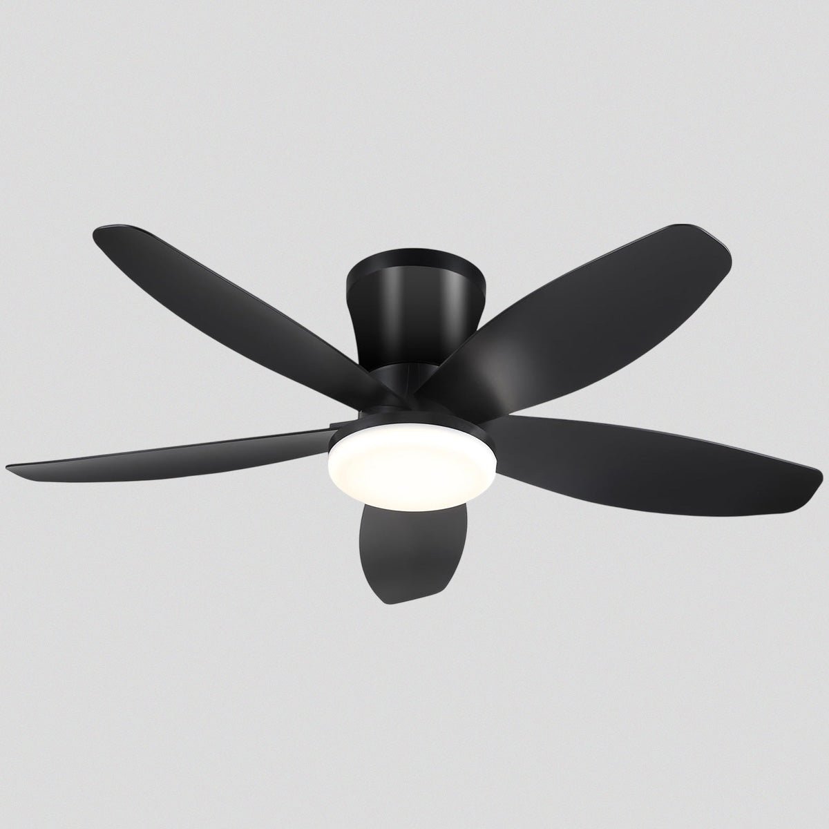 Indoor/Outdoor Recessed Black Ceiling Fan Light - Black36"Blushlighting