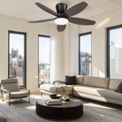 Indoor/Outdoor Recessed Black Ceiling Fan Light - Brown36"Blushlighting