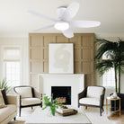 Indoor/Outdoor Recessed Black Ceiling Fan Light - White36"Blushlighting