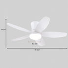 Indoor/Outdoor Recessed Black Ceiling Fan Light - White36"Blushlighting