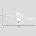 Indoor/Outdoor Recessed Black Ceiling Fan Light - White48"Blushlighting
