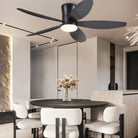 Indoor/Outdoor Recessed Black Ceiling Fan Light - Black48"Blushlighting