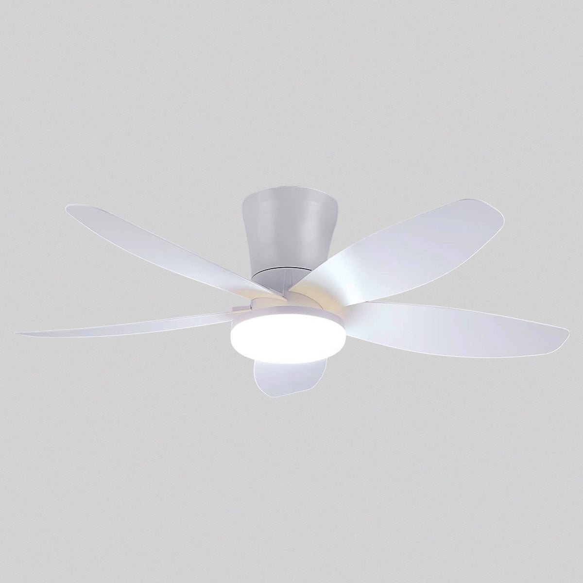 Indoor/Outdoor Recessed Black Ceiling Fan Light - White36"Blushlighting