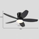 Indoor/Outdoor Recessed Black Ceiling Fan Light - White48"Blushlighting