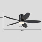 Indoor/Outdoor Recessed Black Ceiling Fan Light - Black48"Blushlighting