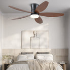 Indoor/Outdoor Recessed Black Ceiling Fan Light - Brown48"Blushlighting