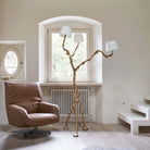 Ines Brass Three-Light Floor Lamp - Ø 31.5″ × H 78.7″Brass / WhiteUS PlugBlushlighting