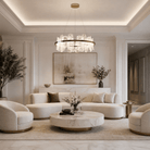 Iris Handblown Glass Petal Chandelier - Ø41.3" × H14" (Ø105 × H35.5 cm)Blushlighting