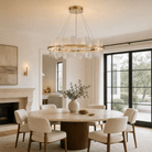 Iris Handblown Glass Petal Chandelier - Ø41.3" × H14" (Ø105 × H35.5 cm)Blushlighting