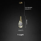 Irregular crystal pendant 6 styles - Round - 5 lightsBlushlighting