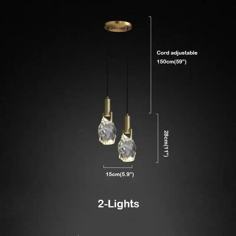 Irregular crystal pendant 6 styles - Blushlighting