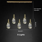 Irregular crystal pendant 6 styles - Linear - 5 lightsBlushlighting