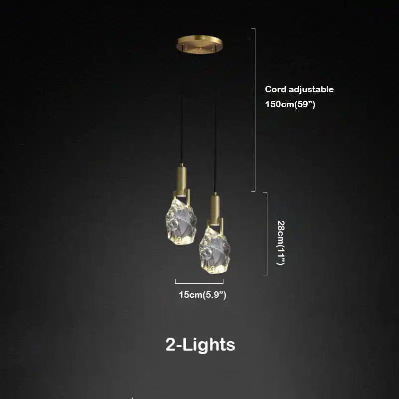 Irregular crystal pendant 6 styles - Blushlighting