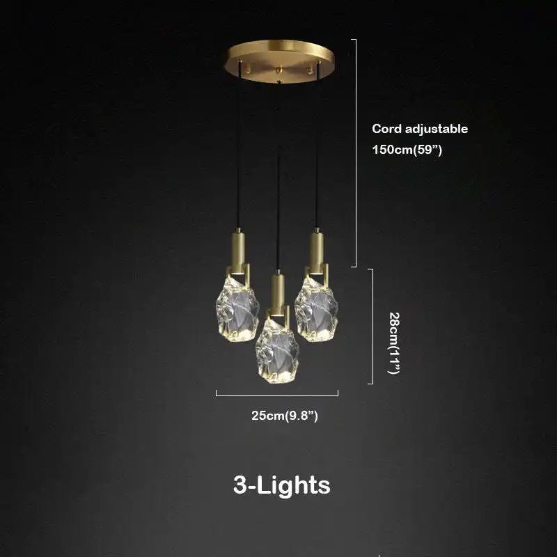 Irregular crystal pendant 6 styles - Blushlighting