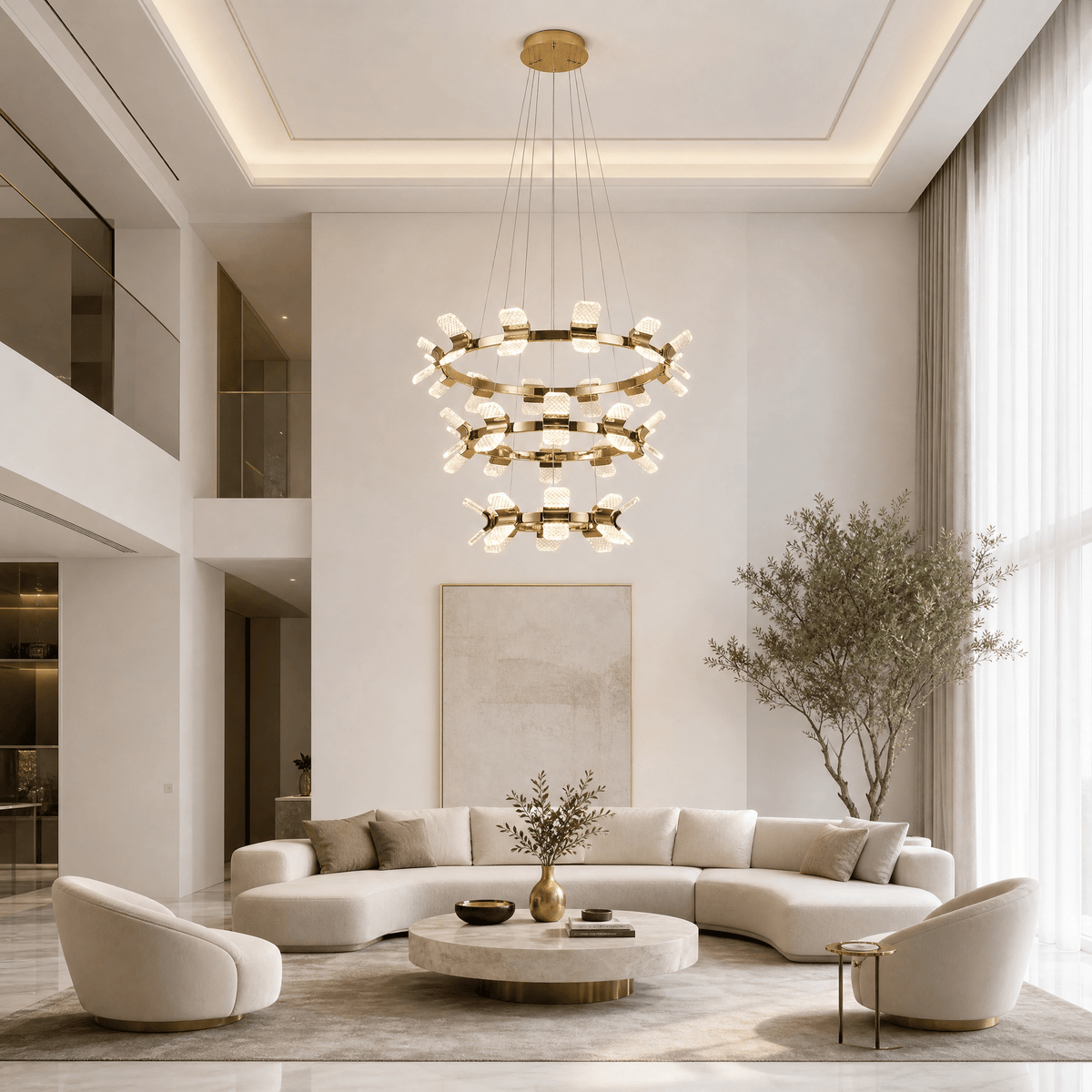 Isadora Foyer Chandelier Contemporary - Blushlighting