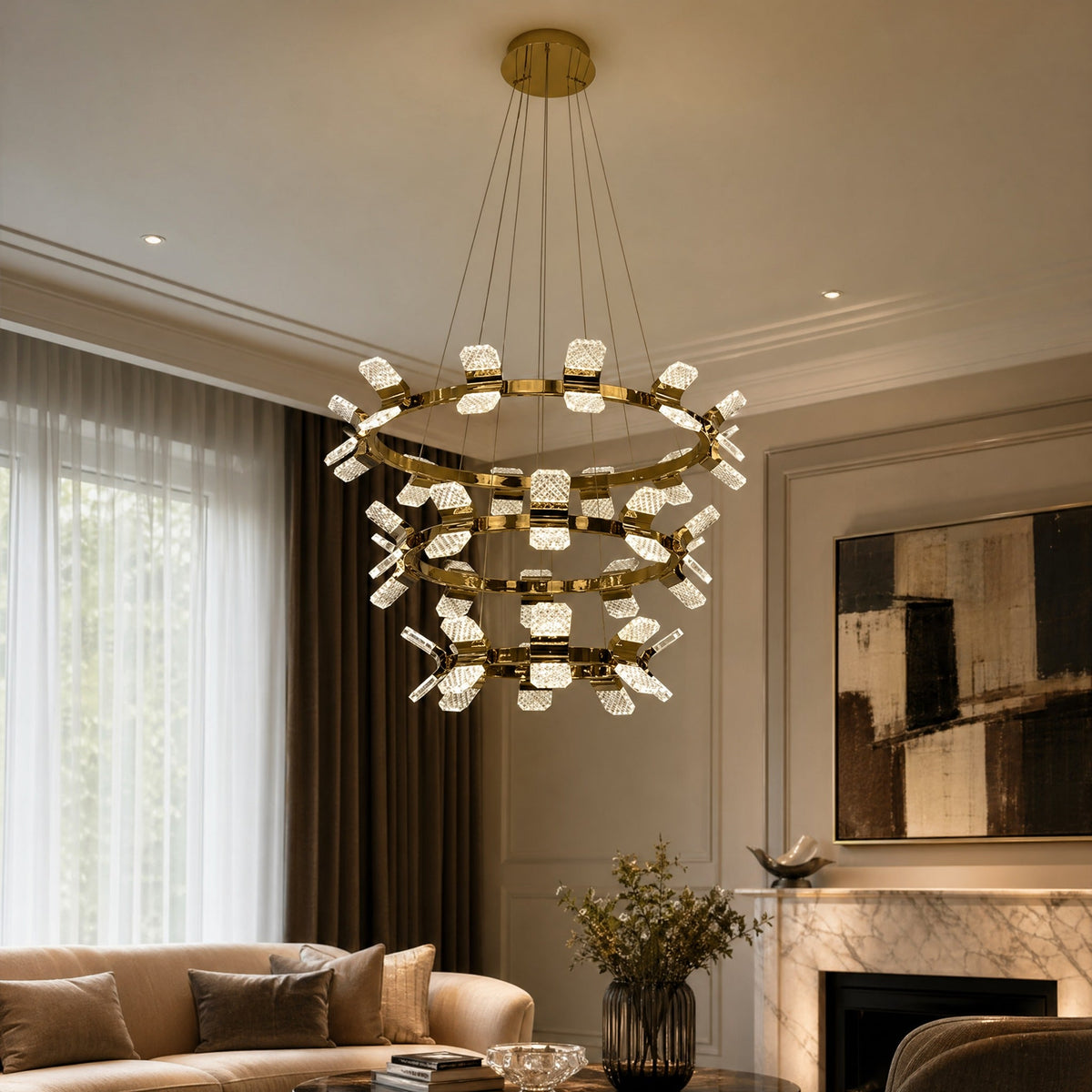 Isadora Foyer Chandelier Contemporary - Blushlighting