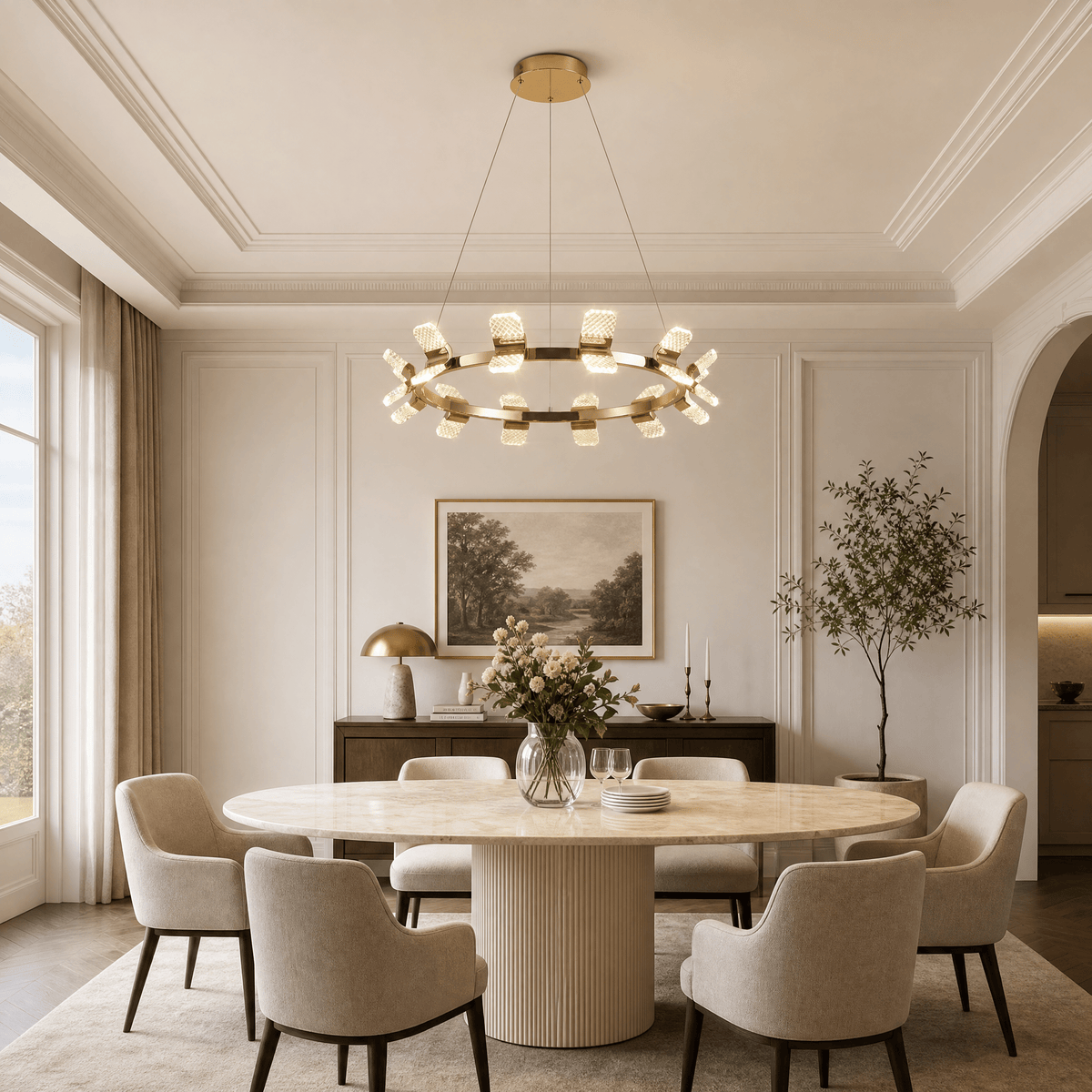 Isadora Modern Ring Chandelier 39" - 39.4"Blushlighting
